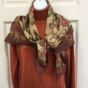 Ralph Lauren vintage looking flowered large  scarf